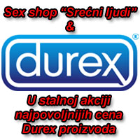 Stalna akcija Durex proizvoda u sex shopu Srecni ljudi Stalna akcija Durex proizvoda u sex shopu Srecni ljudi