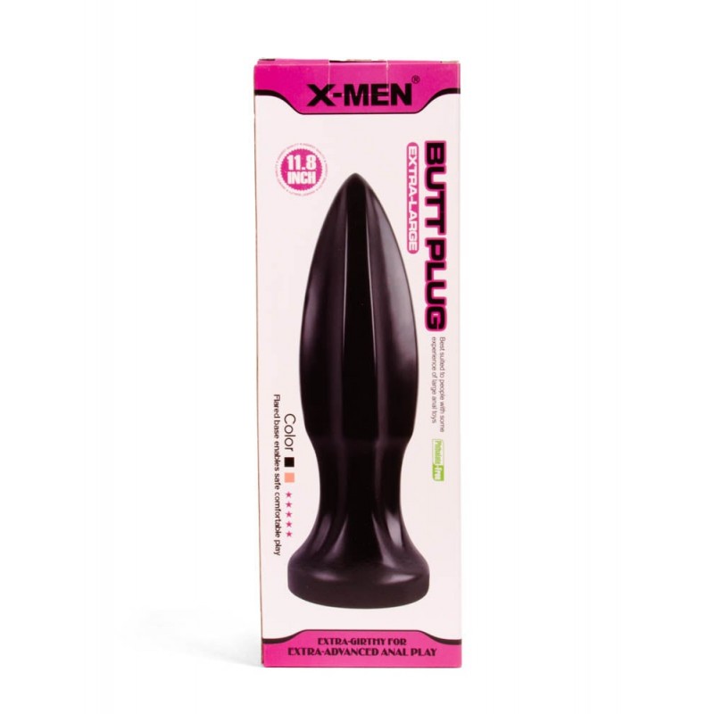 X-MEN 11.8 inch Butt Plug Black XMEN000003 / 7714