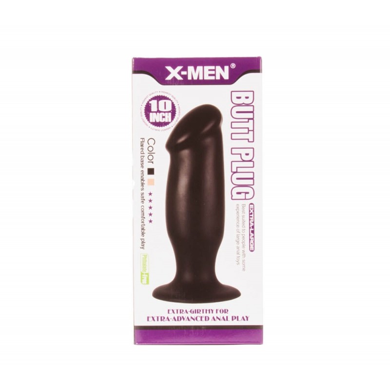 X-MEN 10 inch Butt Plug Black XMEN000011 / 6948