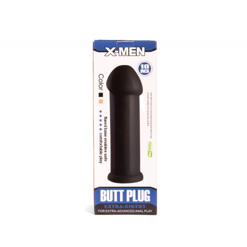 X-MEN 10 inch Butt Plug Black XMEN000014 / 7369