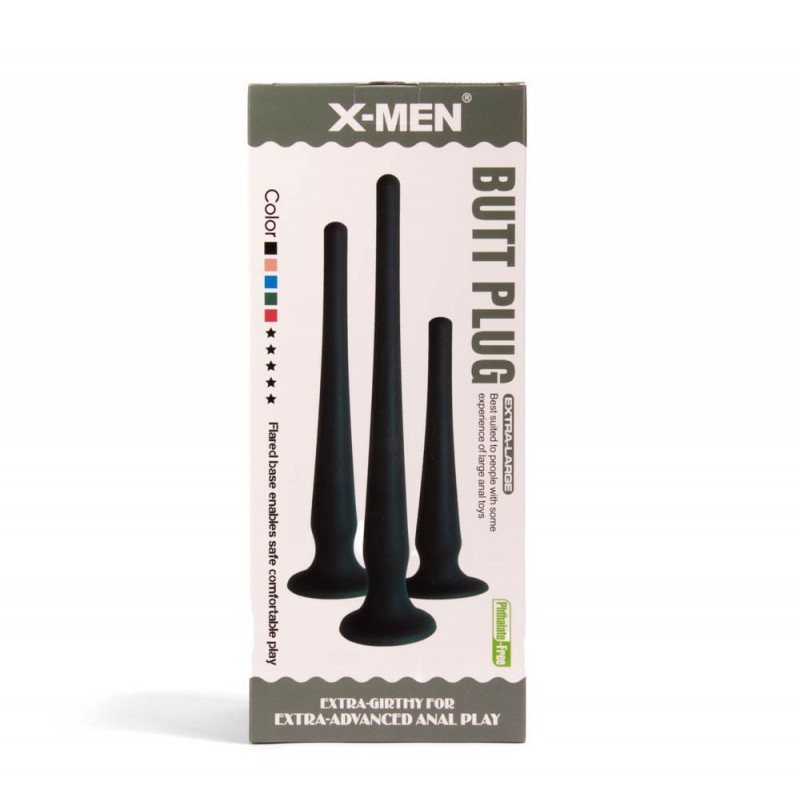X-MEN Butt Plug Size S Black XMEN000048 / 6763