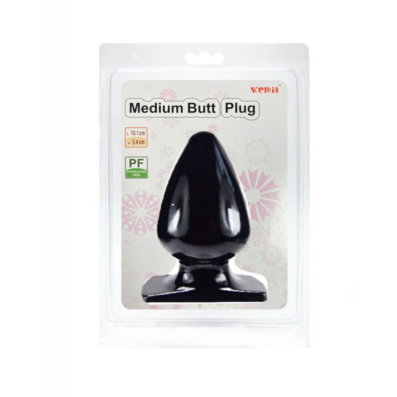 Charmly Soft & Smooth Middle Size Butt Plug Black CHARM00012 