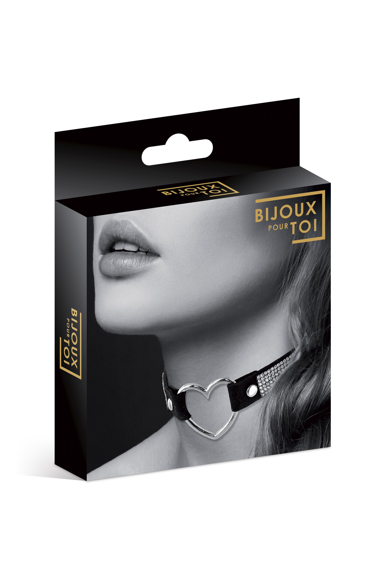 Чокер с кольцом черный COLLIER FETISH NOIR Bijoux pour toi 6060010010 - Bijoux Pour Toi - Чокеры, ошейники - Купить