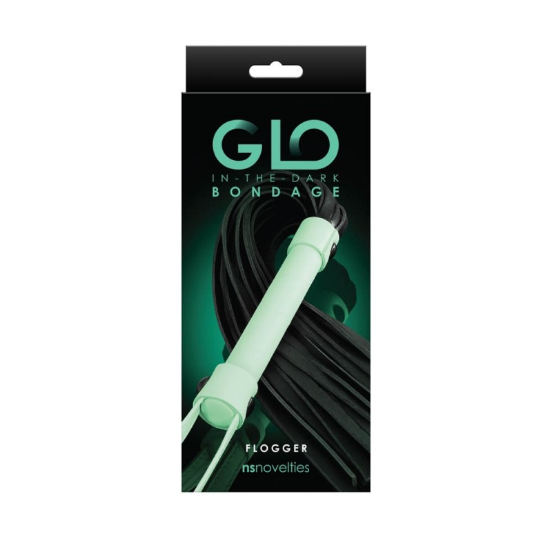 GLO Bondage - Flogger - Green  NSTOYS0845 / 6897