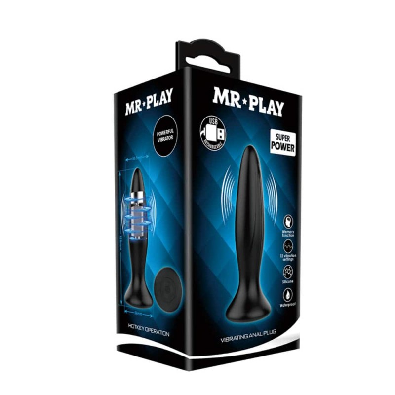 Mr. Play 12 Function Vibrating Anal Plug D01370
