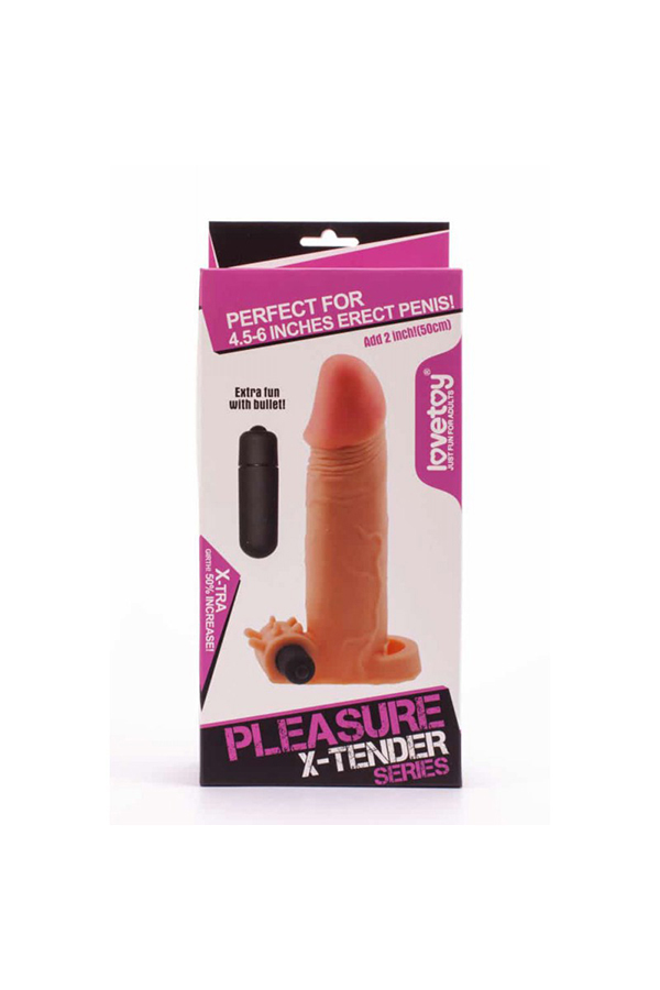 Pleasure Extender navlaka za penis od realističnog silikona sa vibracijom LVTOY00055/ 5288