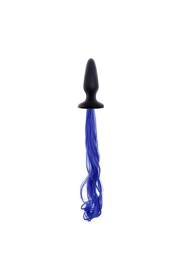 Unicorn Tails silikonska analna kupa sa repićem u plavoj boji NSTOYS0528 / 8757