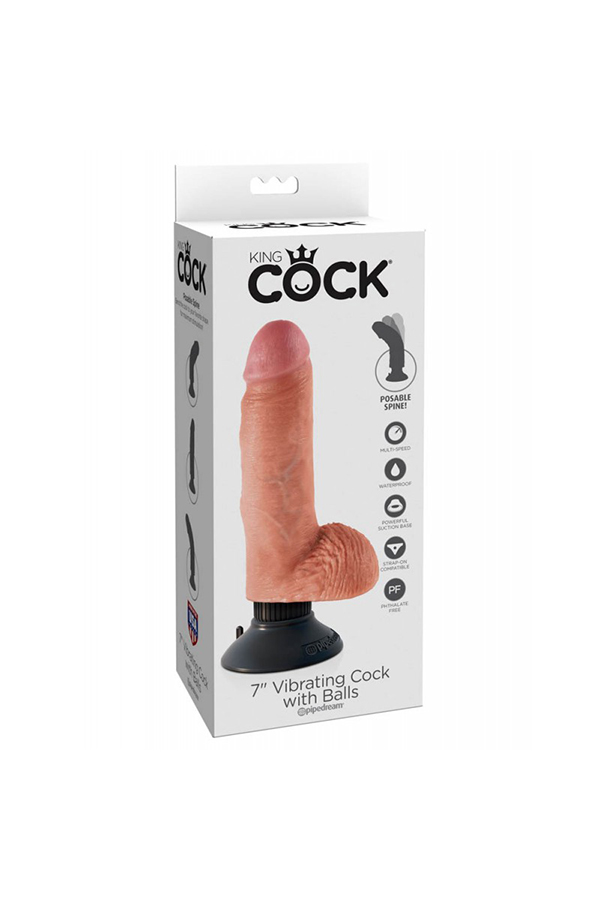 King Cock odličan realistični vibrator sa jakim vakumom PIPE540621/ 5484