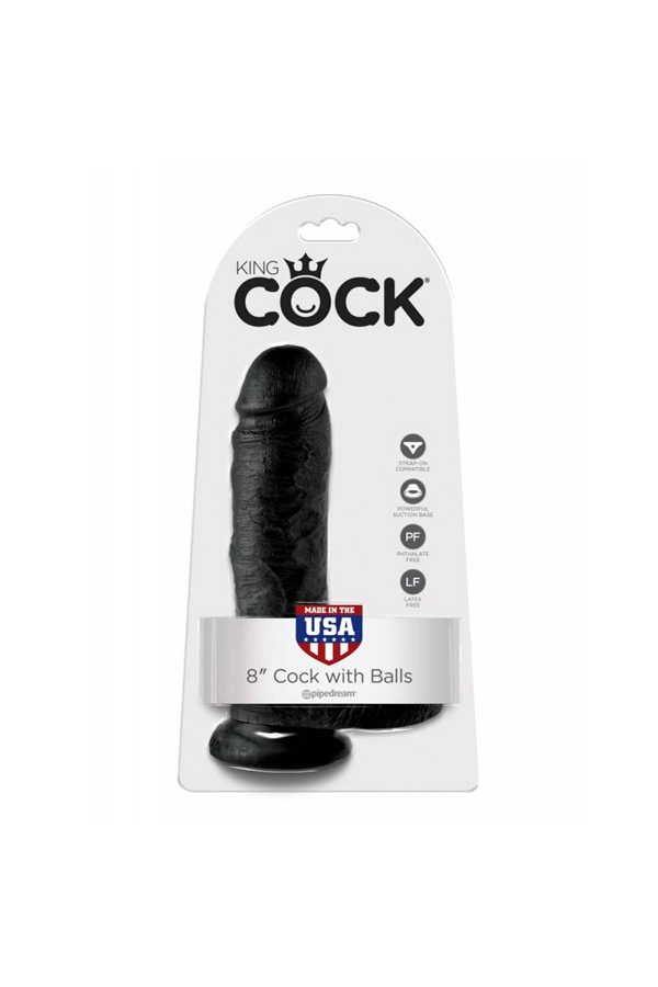 King Cock crni realistični penis sa vakum postoljem PIPE550723/ 5061