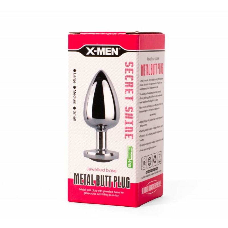 X-MEN  Metal Butt Plug Red L XMEN000143/ 6732